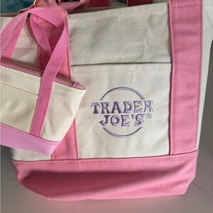 Trader Joe's Pastel Mini Canvas Tote